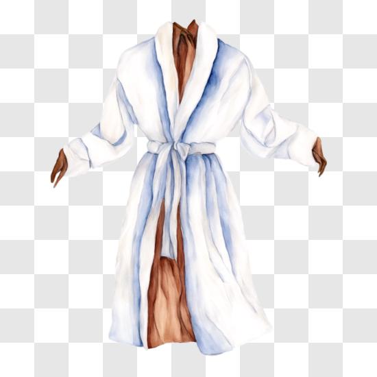 Download Elegant white robe with belt PNG Online Creative Fabrica