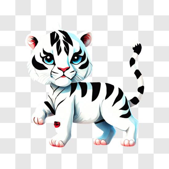 Desenho de Animais Para Colorir de Tigre - Adultos e Filhotes