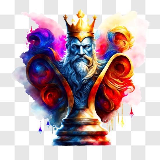 Baixe Imagem impressionante de uma peça de xadrez rei com coroa