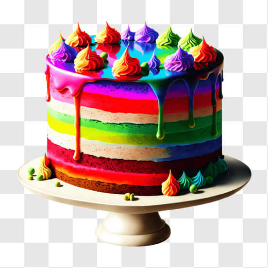 Gâteau de joyeux anniversaire avec motif de bougies · Creative Fabrica