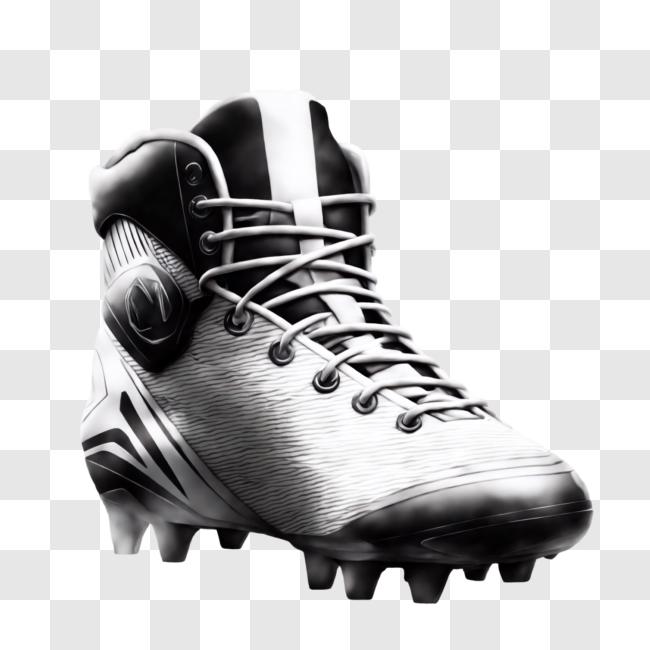 black and white football cleats