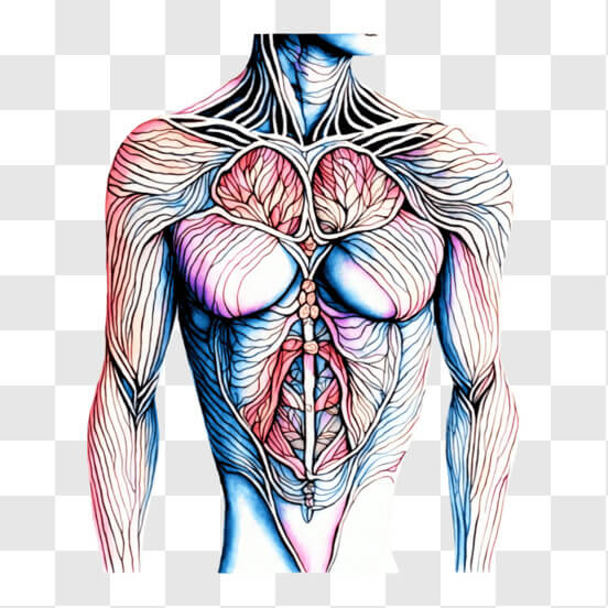 Anatomy Of Female Chest And Torso Stock Photo - Download Image Now