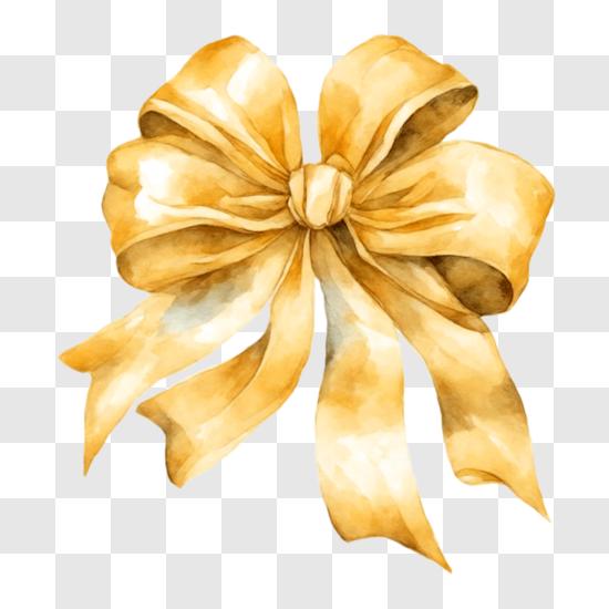 Download Gold Bow with Hearts - Elegant and Special PNG Online - Creative  Fabrica