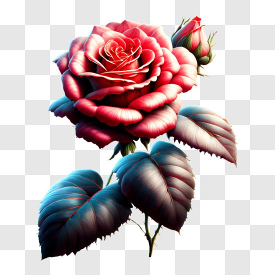Rose - Free Rose Svg File, HD Png Download  Rose flower png, Rose  illustration, Red rose png