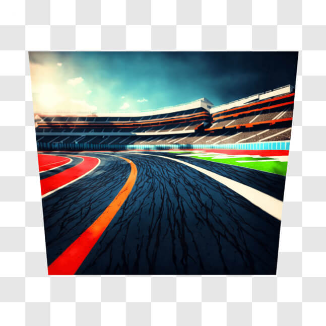Download Racetrack with Multiple Lanes and Grandstand PNGs Online ...