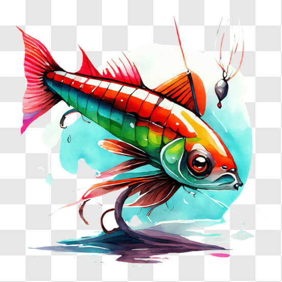 Download Vibrant Fish in a Dark Swirling Pool PNG Online - Creative Fabrica