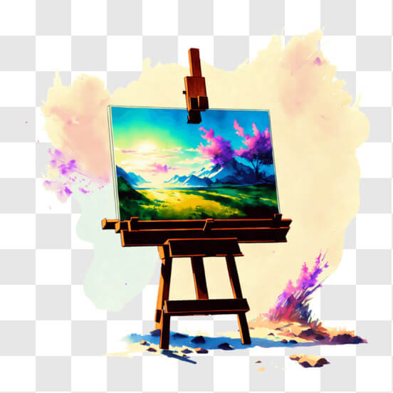 Canvas Stand Stock Illustration - Download Image Now - Easel