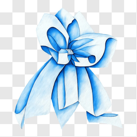 Download Blue Ribbon Bow PNG Online - Creative Fabrica
