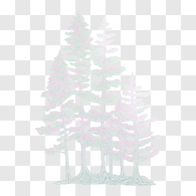 Download Tall and Slender Pine Trees in a Line PNG Online - Creative ...