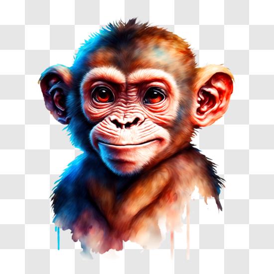 Fundo Ilustração Lúdica 3d De Um Macaco Branco Fundo, Chimpanzé, Macaco,  Ilustração De Macaco Imagem de plano de fundo para download gratuito