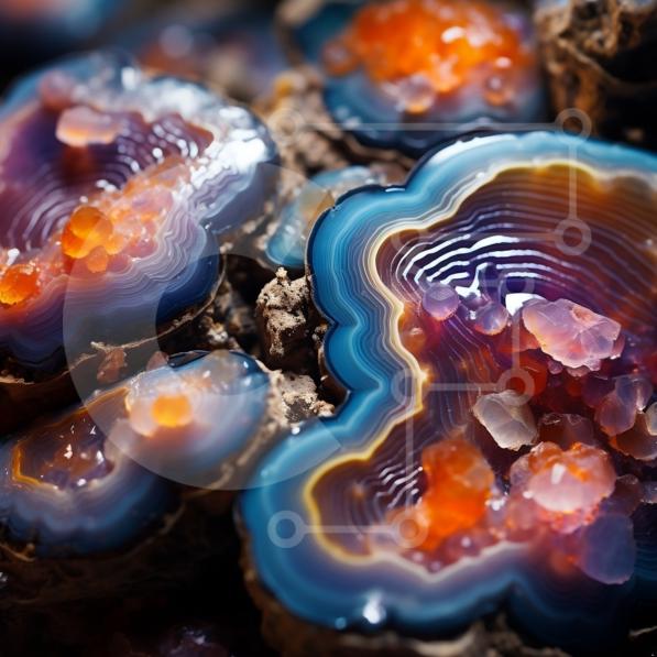 Vibrant Agate Rock with Banded Patterns stock photo | Creative Fabrica