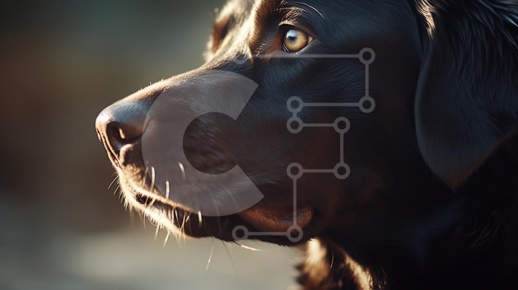 Black Labrador Retriever Dog with Head Tilted stock photo | Creative ...