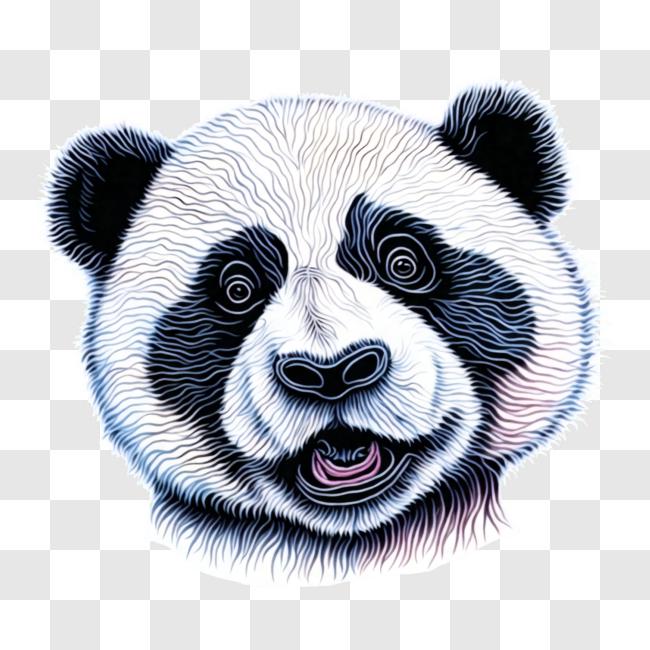 Scary Face PNG Picture, Scary Panda Face Cavector, Bear Black And White,  Baby, Animal PNG Image For Free Download