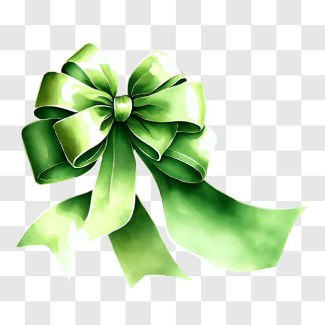 Download Stylish Green Bow on Black Background PNG Online - Creative