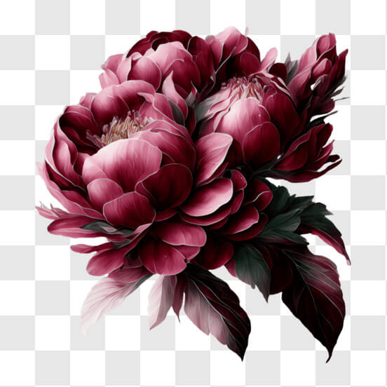 Beautiful Burgundy Flower Bouquet 14463578 PNG