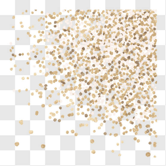 Télécharger Image abstraite de confettis dorés et blancs sur fond noir PNG  En Ligne - Creative Fabrica