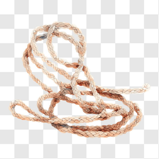Download Brown Rope with Knot - Stock Photo PNG Online - Creative Fabrica