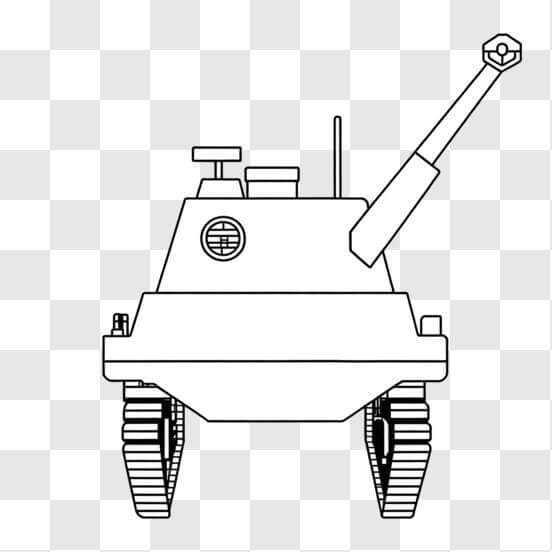 Premium Vector  A black and white drawing of a tank with the word tank on  it.