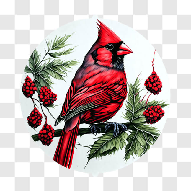 clipart oiseau rouge