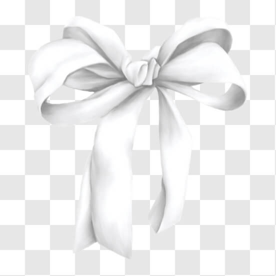 Download Elegant White Ribbon or Bow Tied into a Knot PNG Online - Creative  Fabrica