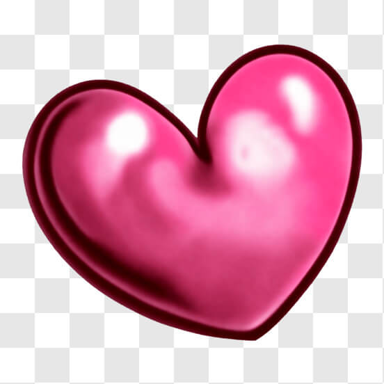 Download Heart Shape Made of Pink Material PNG Online - Creative
