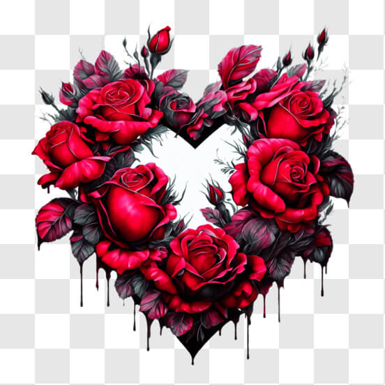 Rose heart shape for love wedding and valentines day 12591227 PNG