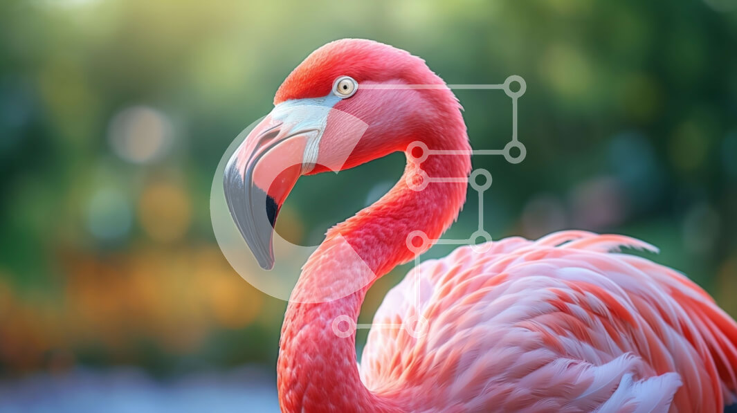 Download Pink Flamingo standing in a natural environment Stockphotos ...
