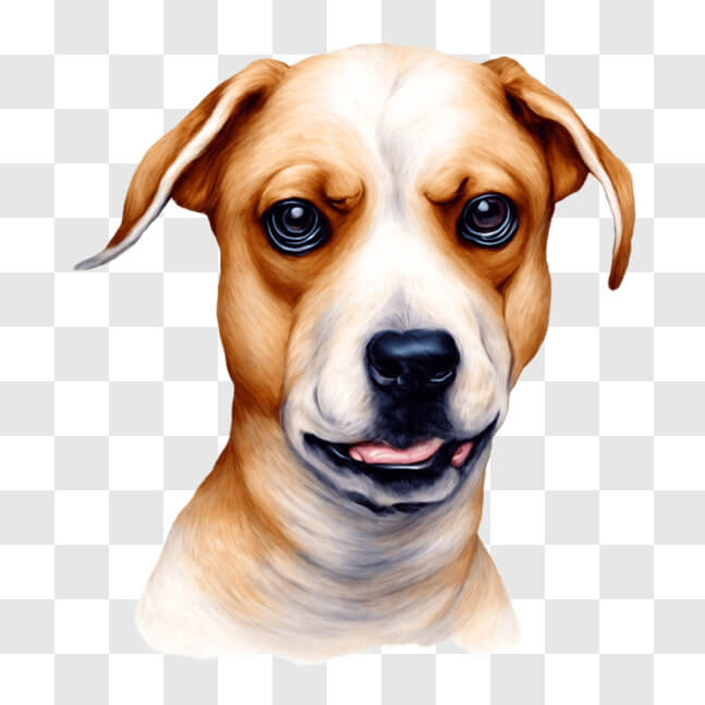 Download Adorable Dog with Friendly Expression PNG Online - Creative ...