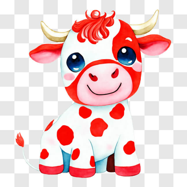 Pink Striped Cow With A White And Body Backgrounds