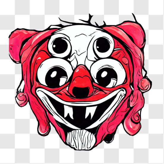 Crochet Clown Doll Car Dashboard Decor, Goth Car Decor, Clown With