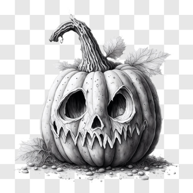 Download Fun and Creative Pumpkin Drawing for Halloween PNG Online ...