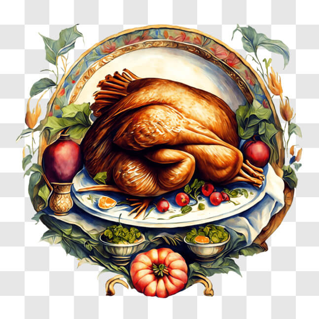 Download Thanksgiving Turkey Feast with Freshly Prepared Ingredients ...
