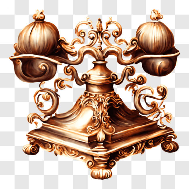 Download Decorative Ornate Scale with Pumpkins PNGs Online - Creative ...