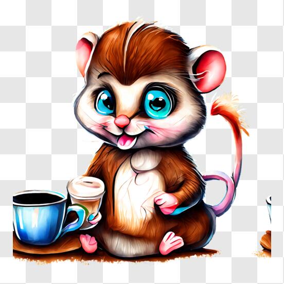 Cartone animato creativo tazza gatto tazza di caffè piatto carino