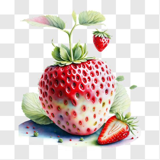 Descarga Fresas frescas en un tazón de vidrio PNG En Línea - Creative  Fabrica