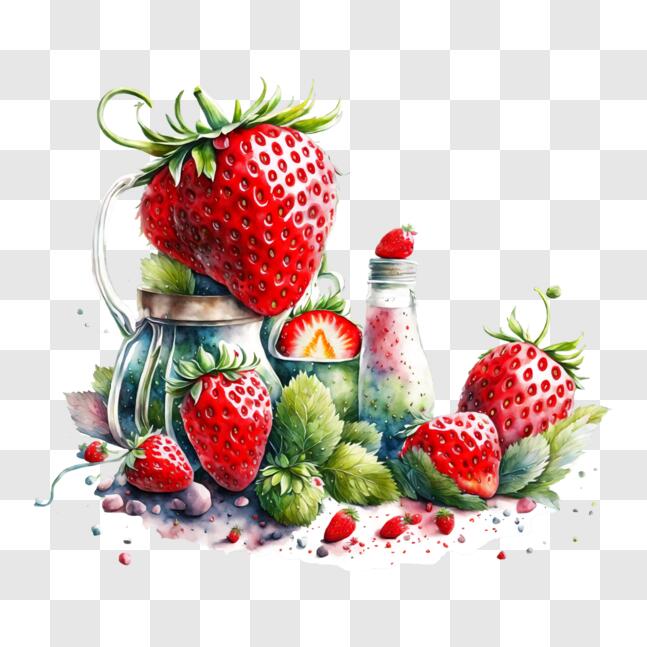 Download Colorful Fruits Watercolor Painting PNG Online - Creative Fabrica