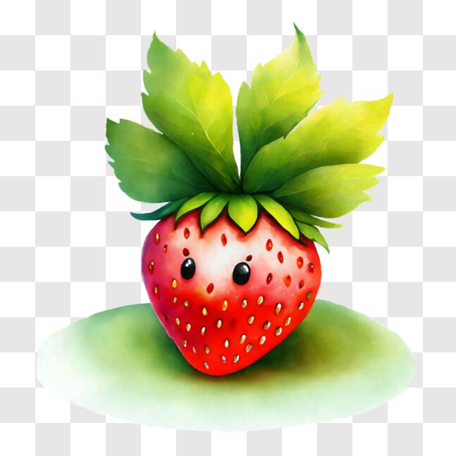 Descarga Fresas frescas en un tazón de vidrio PNG En Línea - Creative  Fabrica