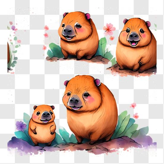 Cartoon Rosto fundo png & imagem png - Capivara Emoticon Clip-art