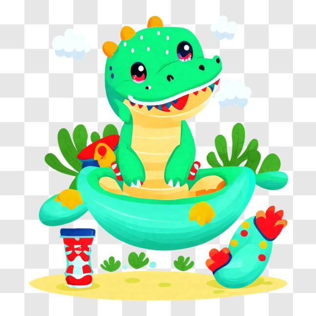 Download Alligator in the Desert PNG Online - Creative Fabrica