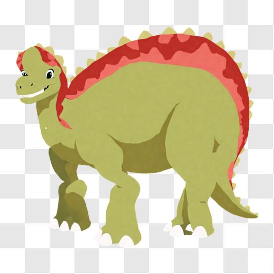 Dinossauro Animatrônico Verde e Vermelho com Boca Aberta