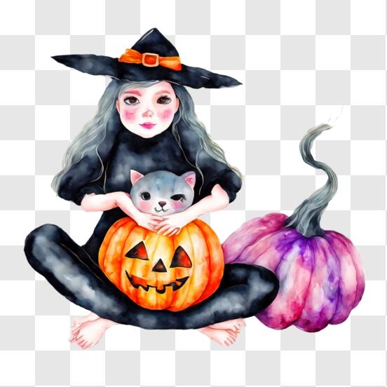 Clipart de bruxa de Halloween · Creative Fabrica