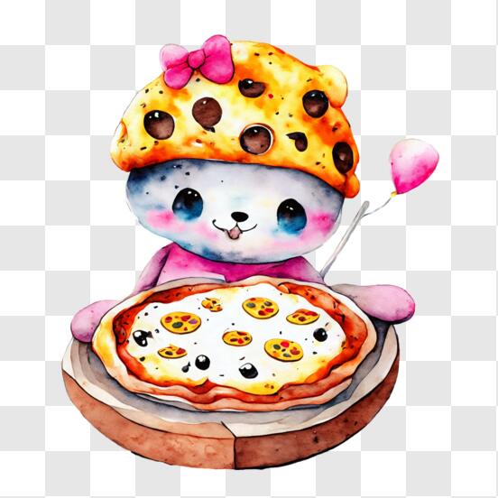 Como desenhar FATIA DE PIZZA fofo, desenhos kawaii fáceis, como