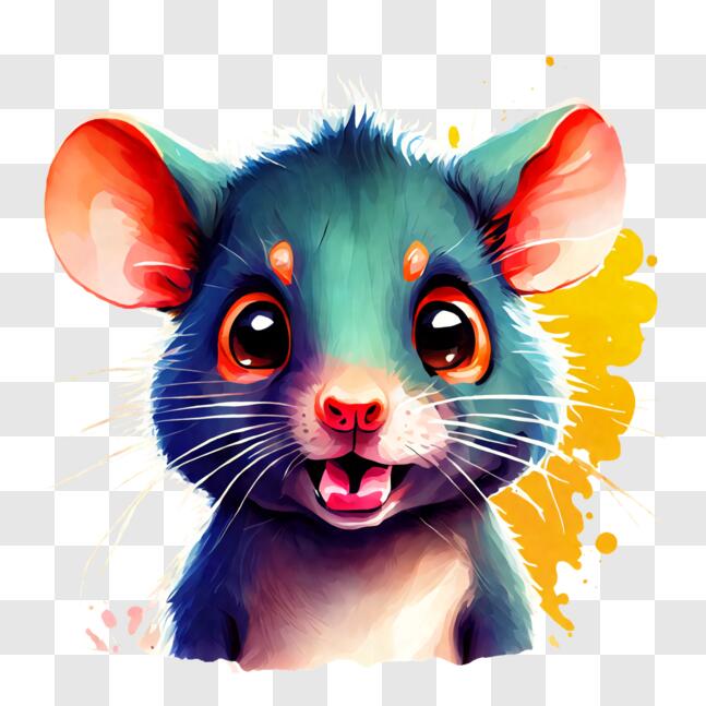 Download Adorable Cartoon Mouse Poster PNG Online - Creative Fabrica