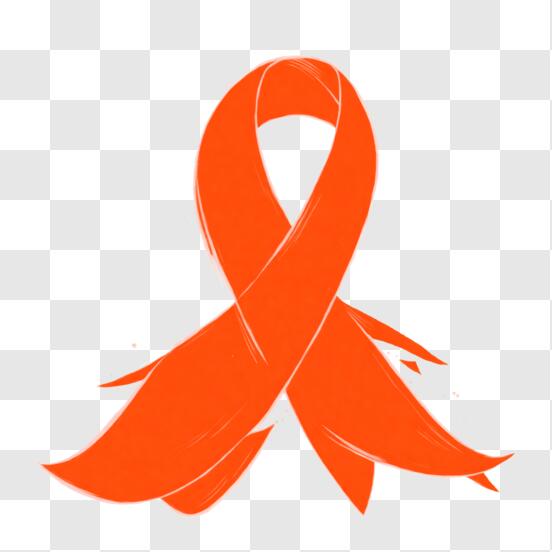 Download Orange Ribbon Symbol of Support and Solidarity PNG Online Creative Fabrica