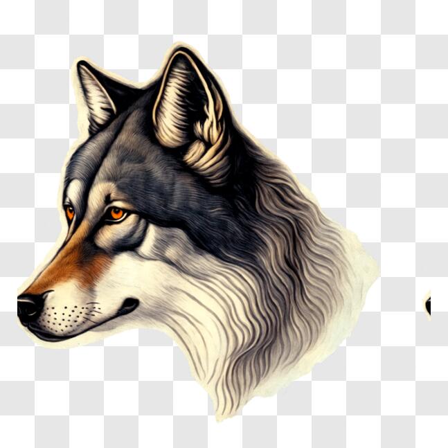 Download Collection of Wolf's Head Images with Stickers PNG Online ...