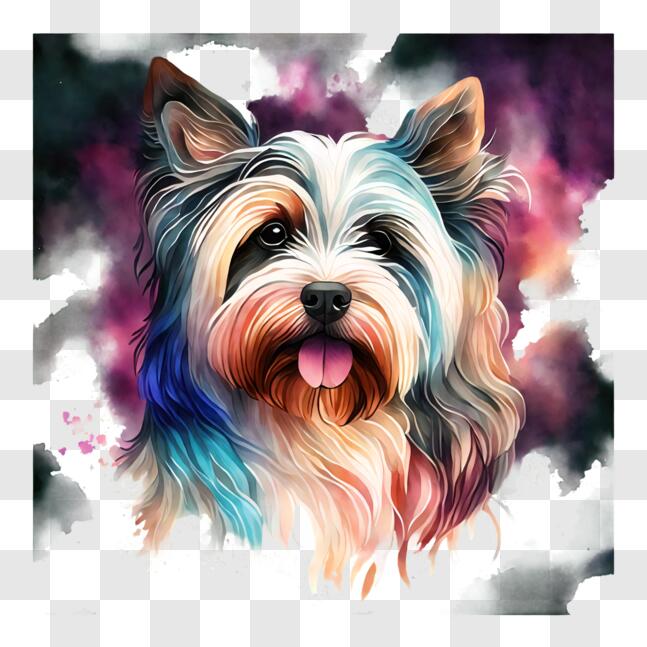 Download Colorful Abstract Dog with Tongue Out PNGs Online - Creative ...