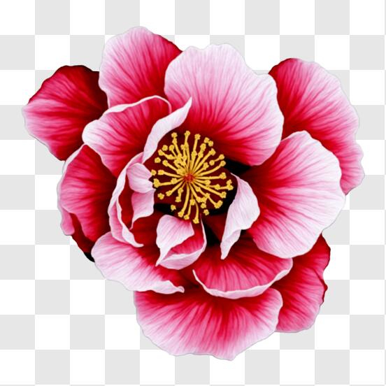 Belle bordure de couleur rose effet crayon fleur de l'art le