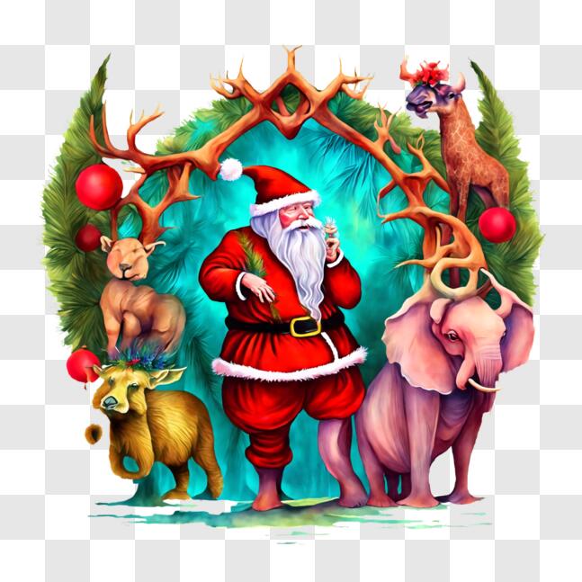 Santa Sleigh Drawing Vector Images (over 1,400)