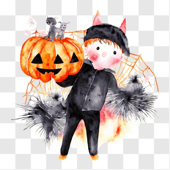 Desenho para colorir de Jack O Lantern de Halloween · Creative Fabrica