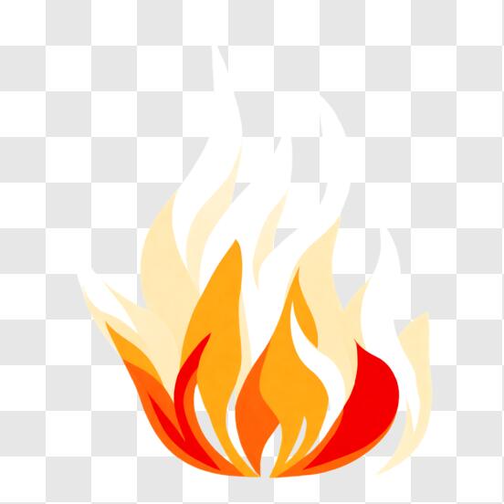 Decalque de fogo símbolo de chama gradiente ícone ardente